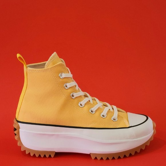 Converse Run Star Hike High 'Citron Zest' Yellow Platform Sneakers 172361C NWT - Picture 2 of 6